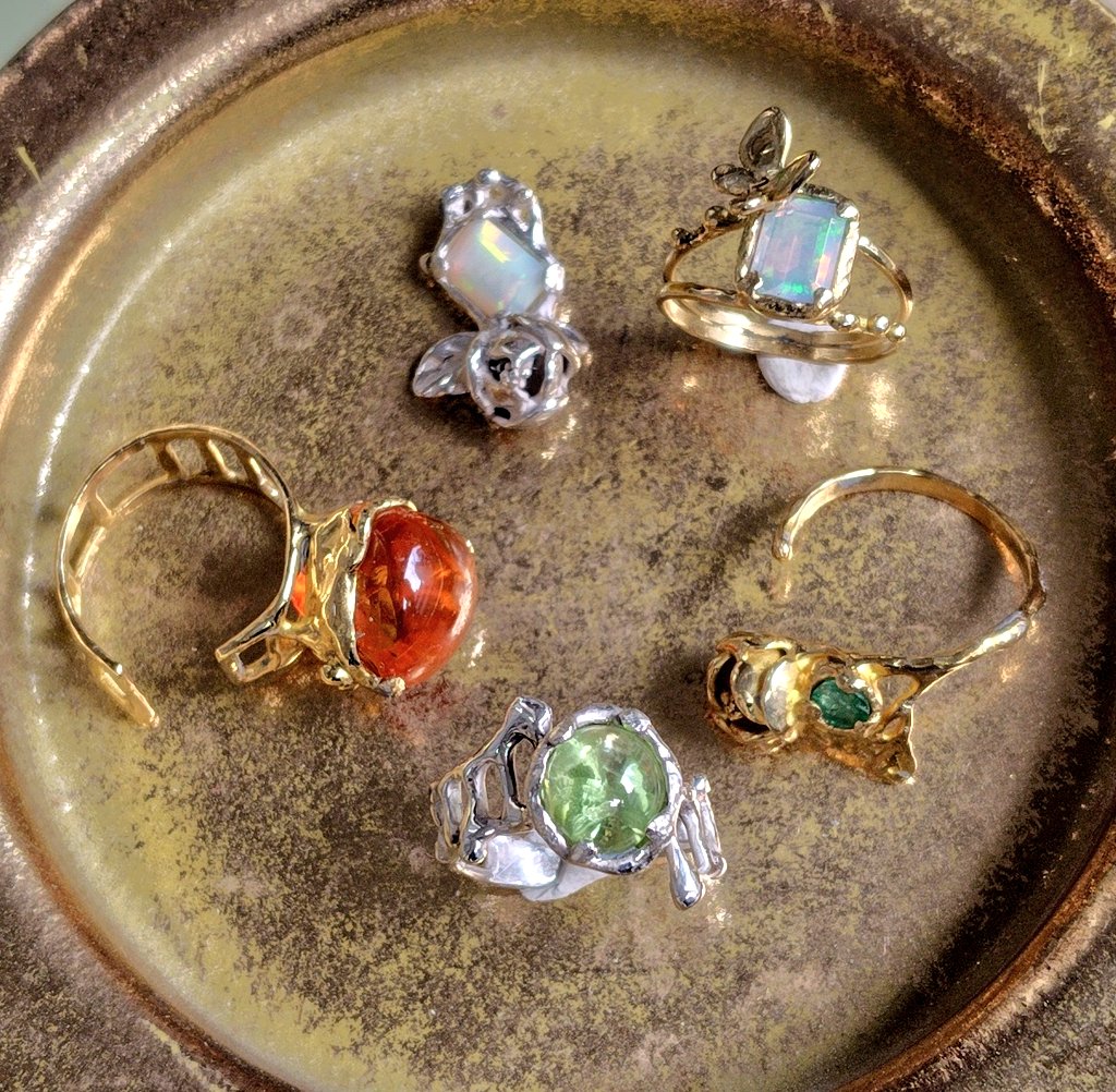 ♥あき様ご確認用♥オパール錦♥ デザフェス62 新作紹介 《幸福04/Félicité04》 真鍮/オパール 11.5号