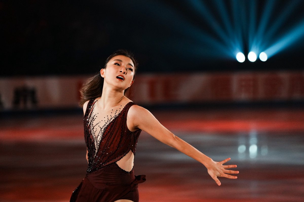 TheAnswerFigure's tweet image. ⛸️#NHK杯 エキシビション

#坂本花織
#フィギュアスケート 

写真：中戸川知世（@nakatogawachise）