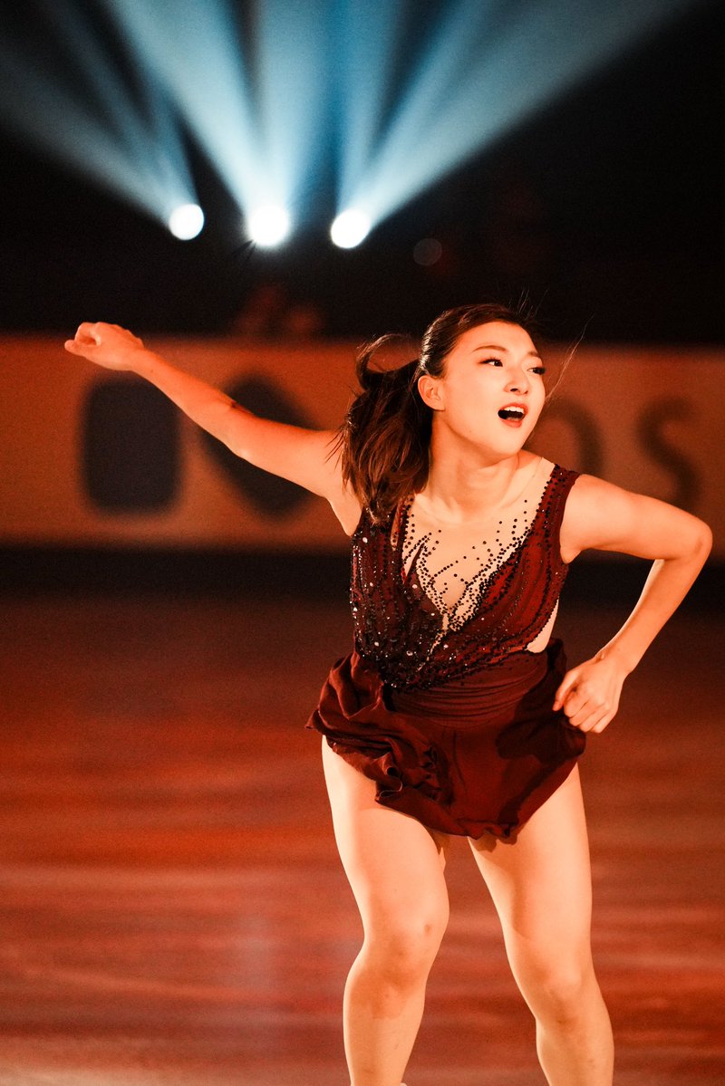 TheAnswerFigure's tweet image. ⛸️#NHK杯 エキシビション

#坂本花織
#フィギュアスケート 

写真：中戸川知世（@nakatogawachise）