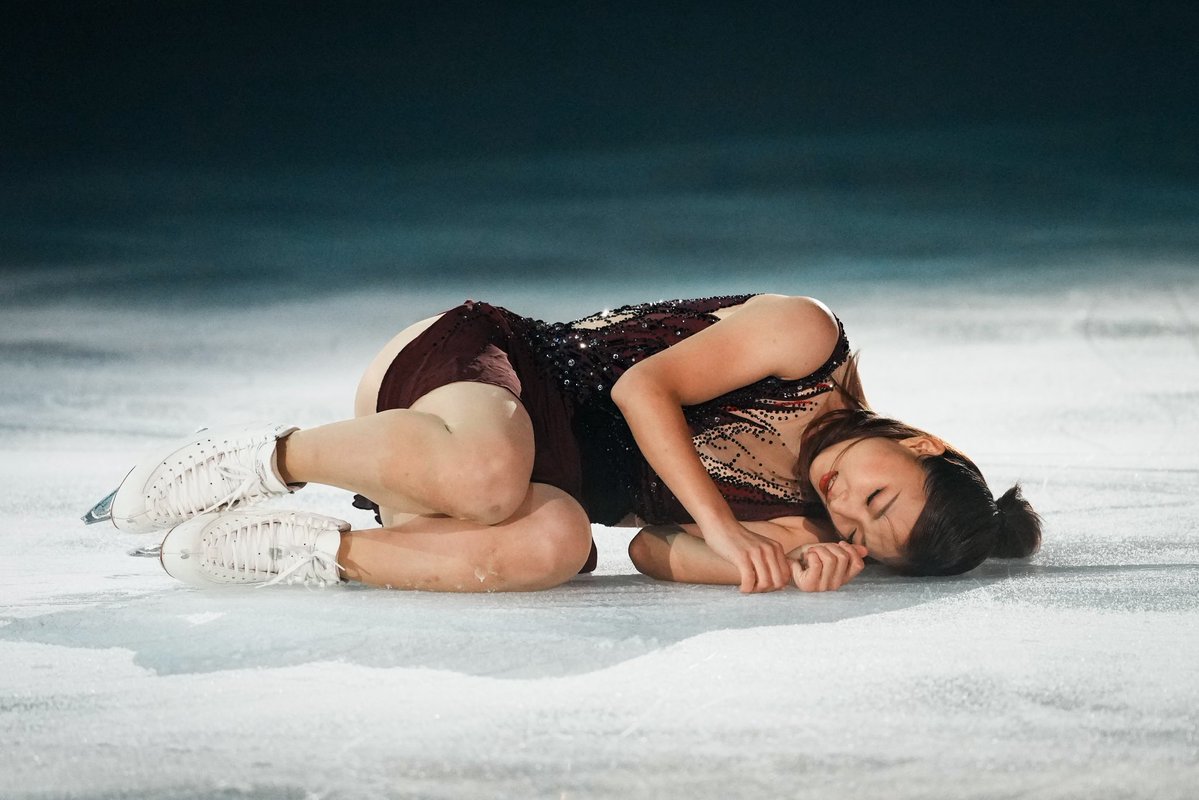 TheAnswerFigure's tweet image. ⛸️#NHK杯 エキシビション

#坂本花織
#フィギュアスケート 

写真：中戸川知世（@nakatogawachise）