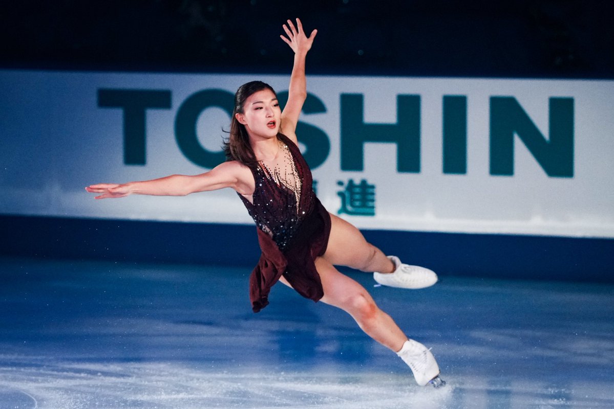 TheAnswerFigure's tweet image. ⛸️#NHK杯 エキシビション

#坂本花織
#フィギュアスケート 

写真：中戸川知世（@nakatogawachise）