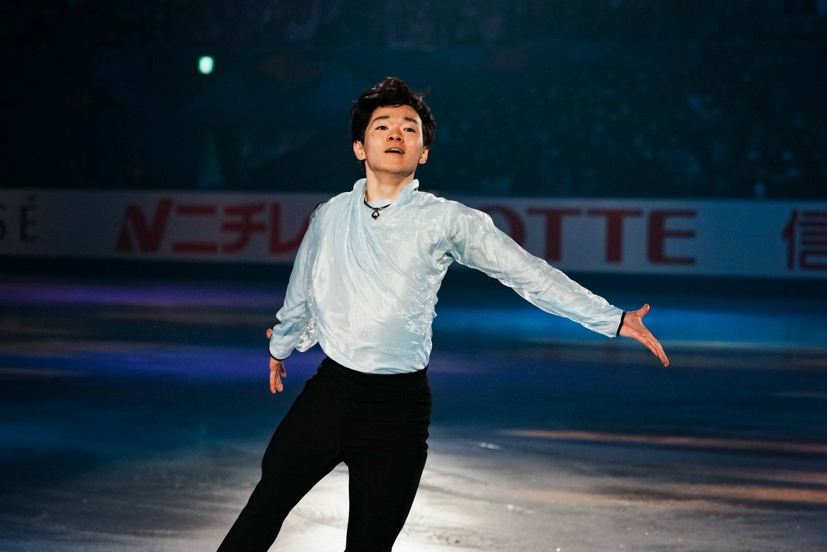 TheAnswerFigure's tweet image. ⛸️#NHK杯 エキシビション

#鍵山優真
#フィギュアスケート 

写真：中戸川知世（@nakatogawachise）