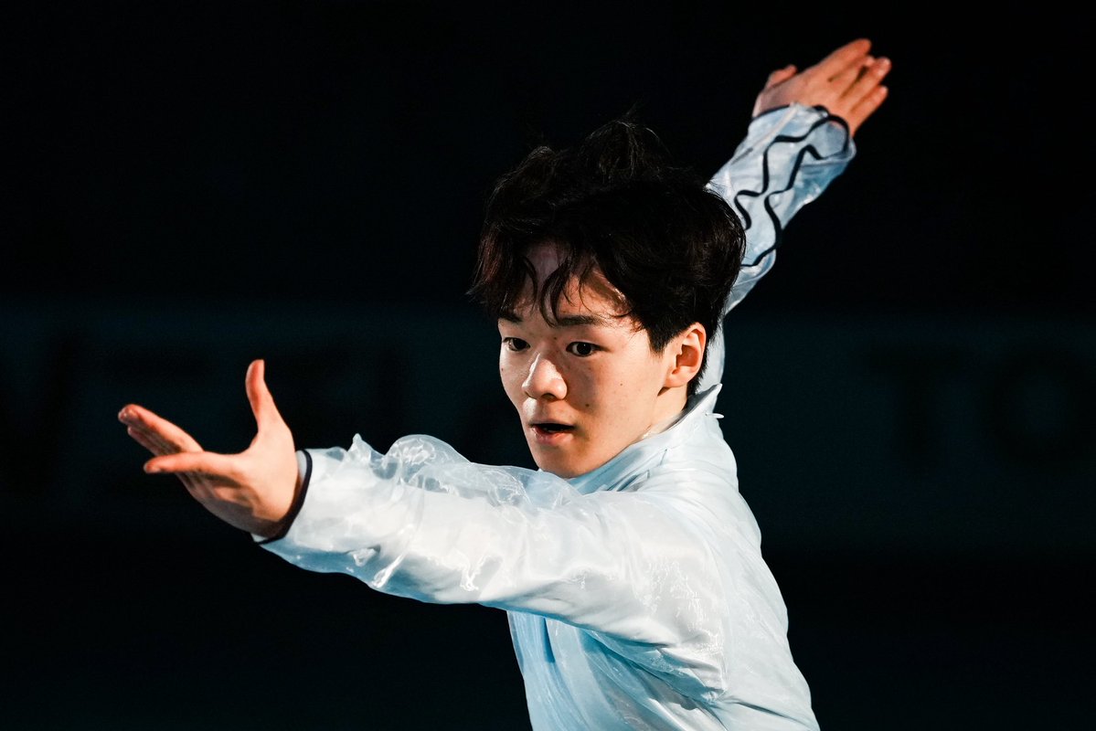 TheAnswerFigure's tweet image. ⛸️#NHK杯 エキシビション

#鍵山優真
#フィギュアスケート 

写真：中戸川知世（@nakatogawachise）