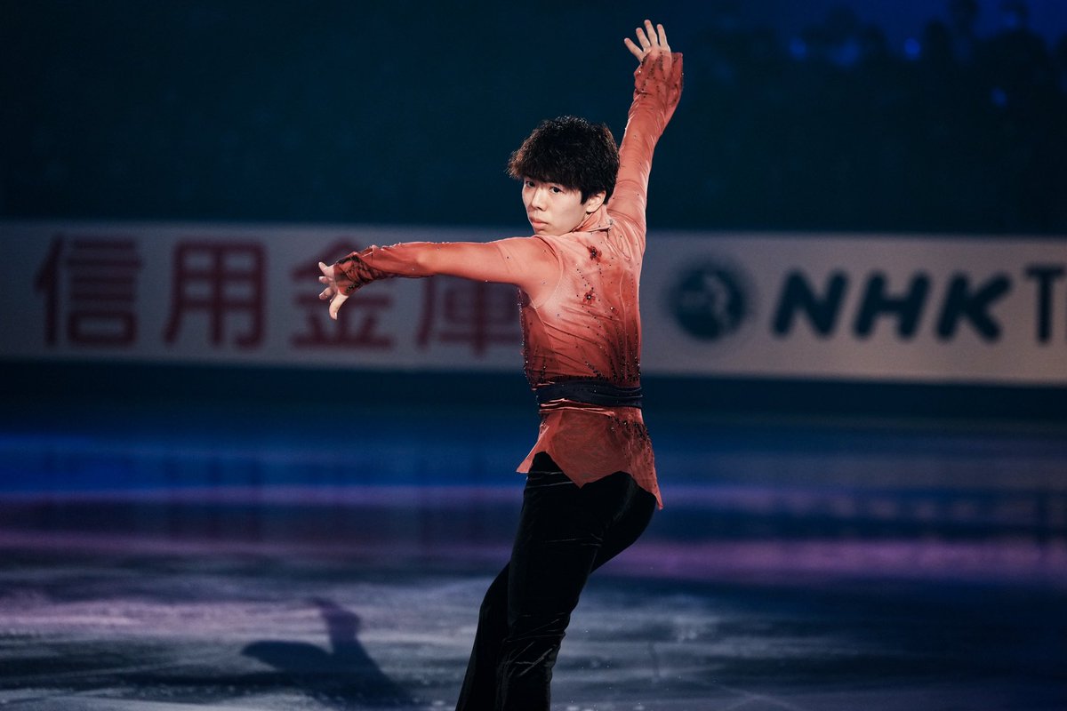 TheAnswerFigure's tweet image. ⛸️#NHK杯 エキシビション

#佐藤駿
#フィギュアスケート 

写真：中戸川知世（@nakatogawachise）