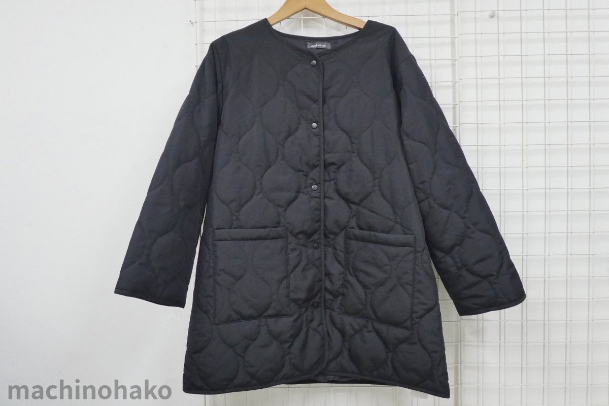 リサイクル】eco Oさんの黒キルティングコートです。 Mサイズ（バスト 