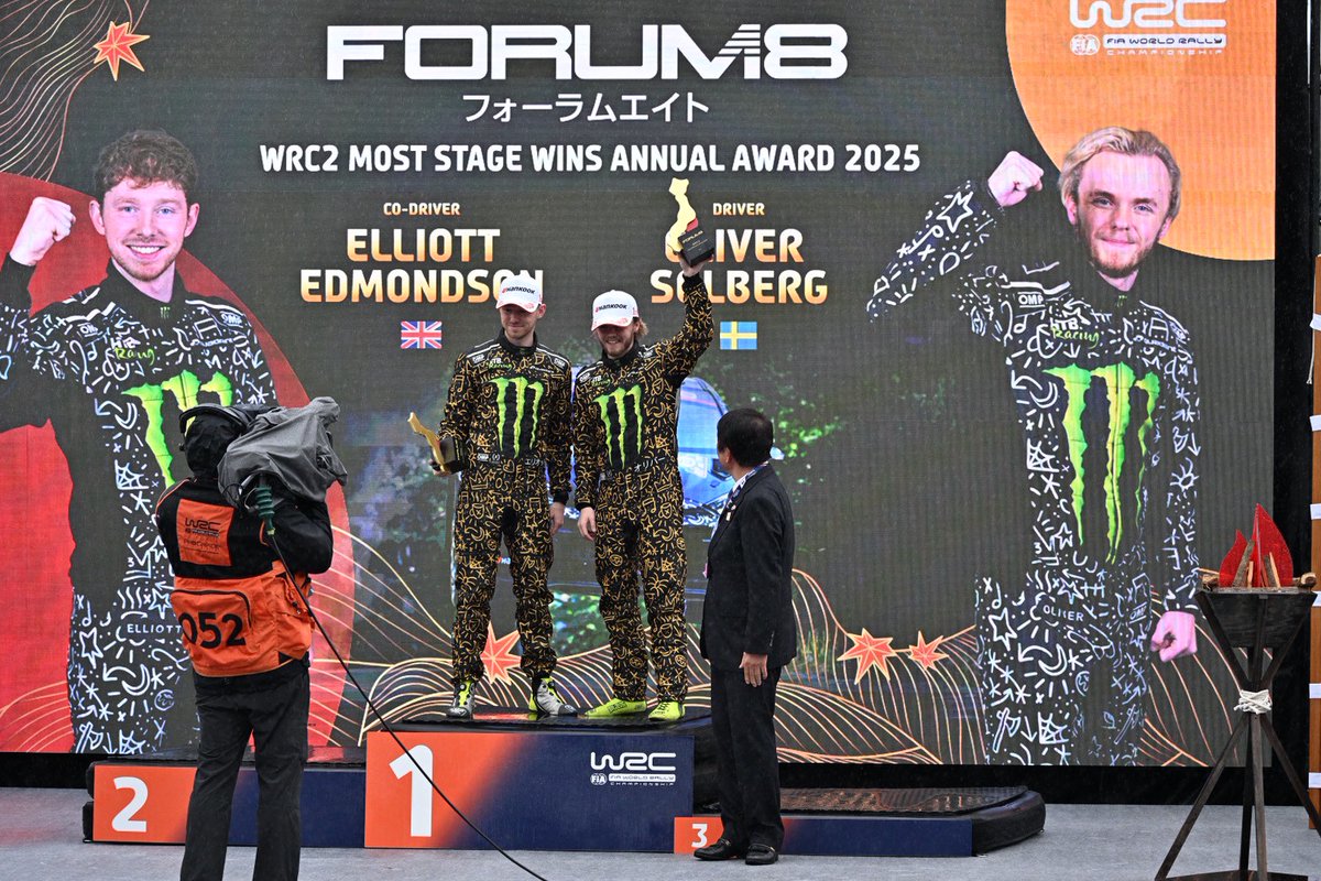 WRC_RallyJapan's tweet image. 📸パワーステージ　ポディウム

#WRC #WRCjp #RallyJapan #ラリージャパン #RJ2025