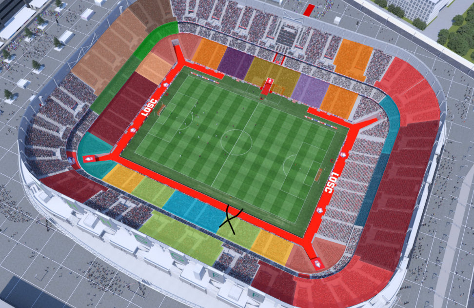 marechaln59's tweet photo. 1 place à vendre pour LOSC-OM le vendredi 05 décembre à 21h, place en F04 rang 16 place 58, 1er rang au bord de la pelouse (voir plan) https://t.co/cQNOkycEAs
