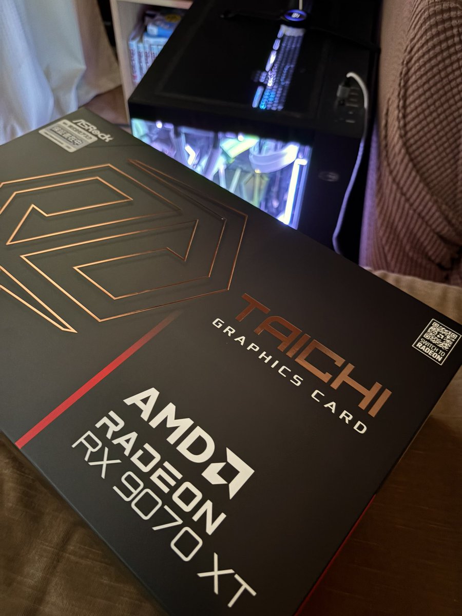 560から4070tiまで自作してずっと緑だったけど初めて赤に変えます！
ASRock 9070xt Taichiよろしくお願いします！！！
