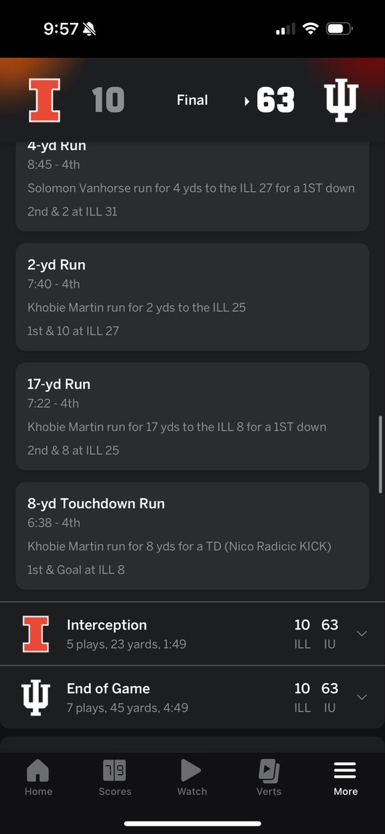 knowballknowall's tweet photo. @Uncle_TCUN @2004_CJP @davidpollack47 Khobie Martin is the 3rd string RB “running up the score” https://t.co/bojLdB7rgY