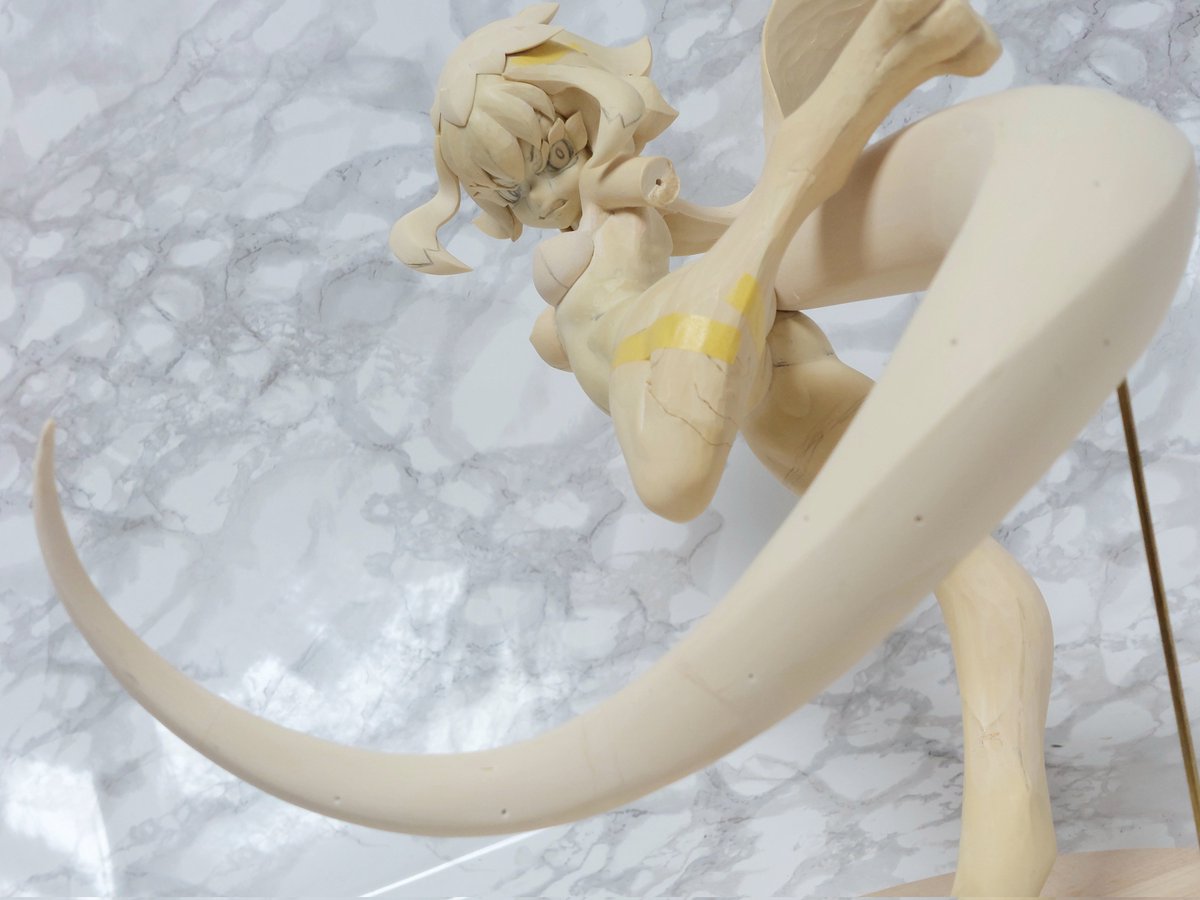 chibiko_love01's tweet photo. 尻尾の付け根が見えるように角度と太さを微調整😊🎶

#フィギュア制作 https://t.co/mUWL9GUE6S