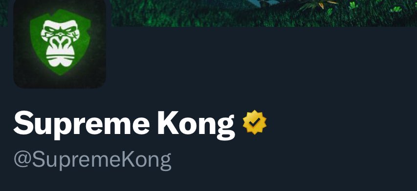 Thanks to X we have acquired the handle <a href="/SupremeKong/">Supreme Kong</a> and our previous handle is inactive and preserved at this time. Going forward this will be our official account for everything. Our brand has always been much more than just a NFT brand.