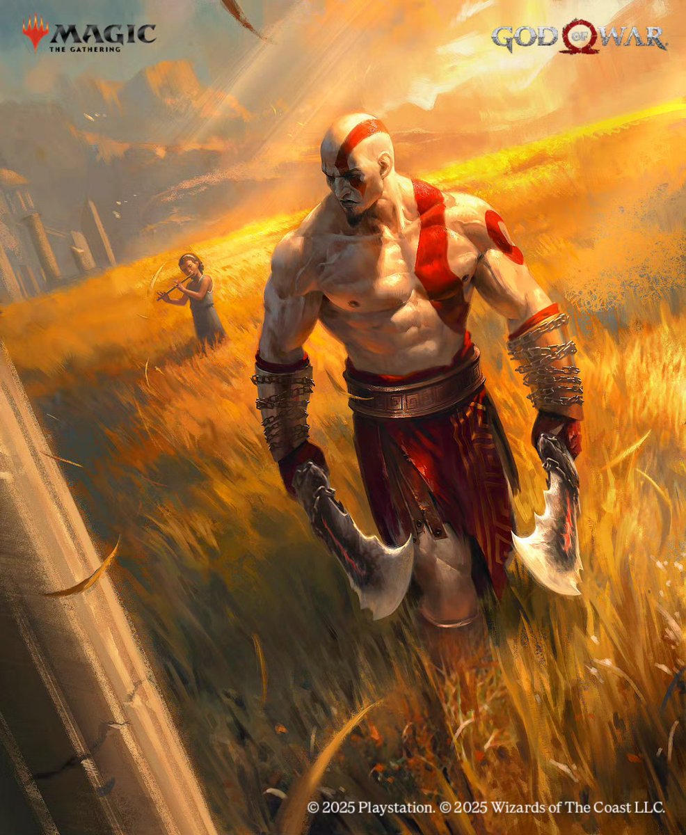 jsraphael57's tweet image. Calliope&apos;s Song/Seething Song, Illustration for MTG x God of War: Greek Secret Lair.
AD: Mari Hall
Such a pleasure to illustrate this heartbreaking moment from the PSP God of War 💔
©2025 Playstation. All rights reserved. ©2025 WOTC LLC.
#godofwar #illustration #noAI