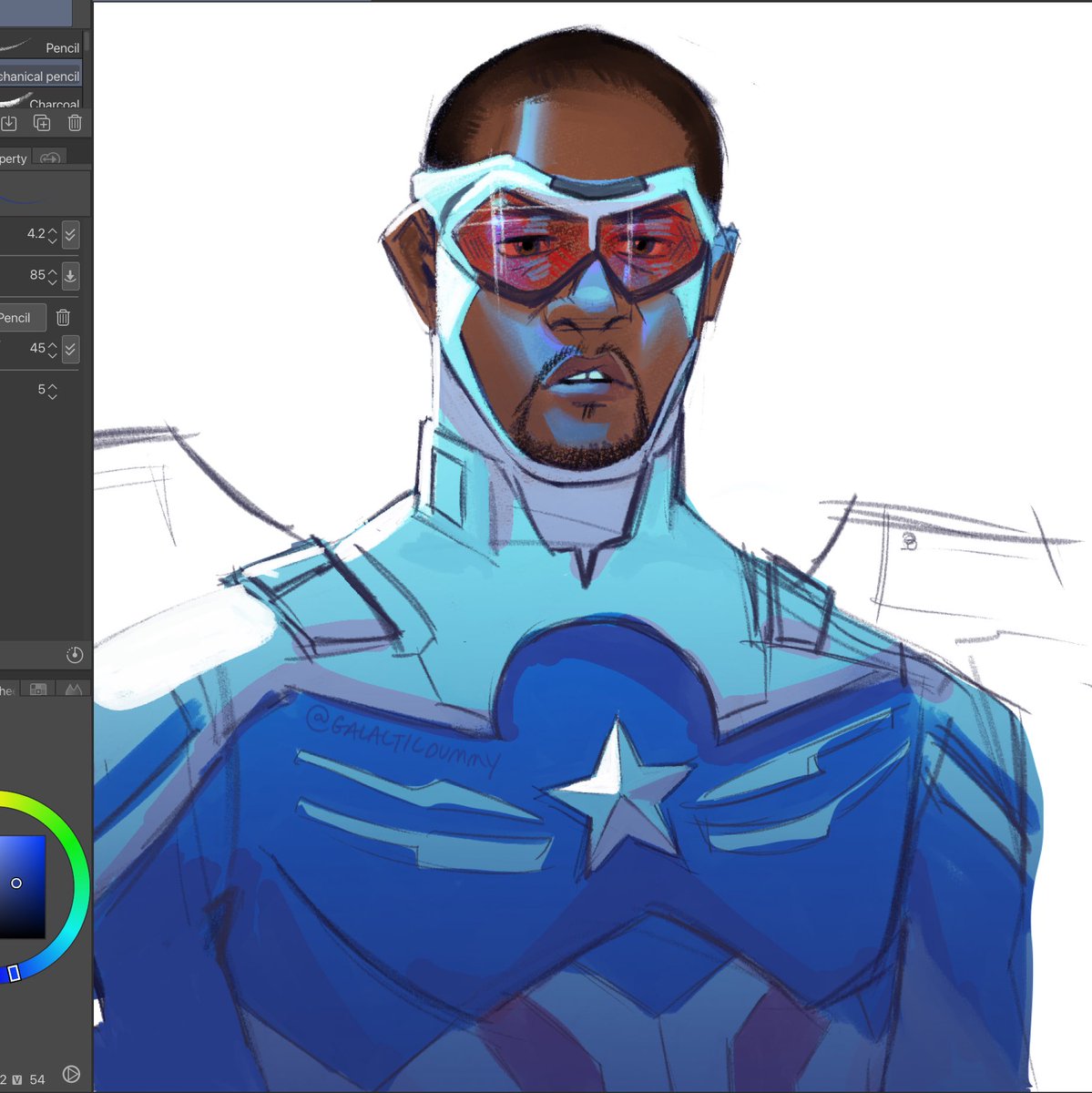 galacticdummy's tweet image. trying to draw sam and steve more 😀