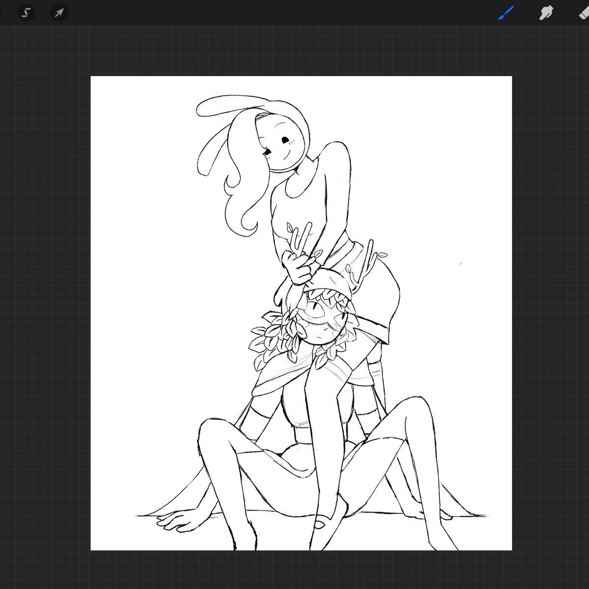 Gente preciso mendigar 100 likes e 20 rt pra pegar um codigo do Vgen. 
Apreciem esse sketch yuri de fionna e cake e por favor ajudem 😔🙏🏽 #VGenCode