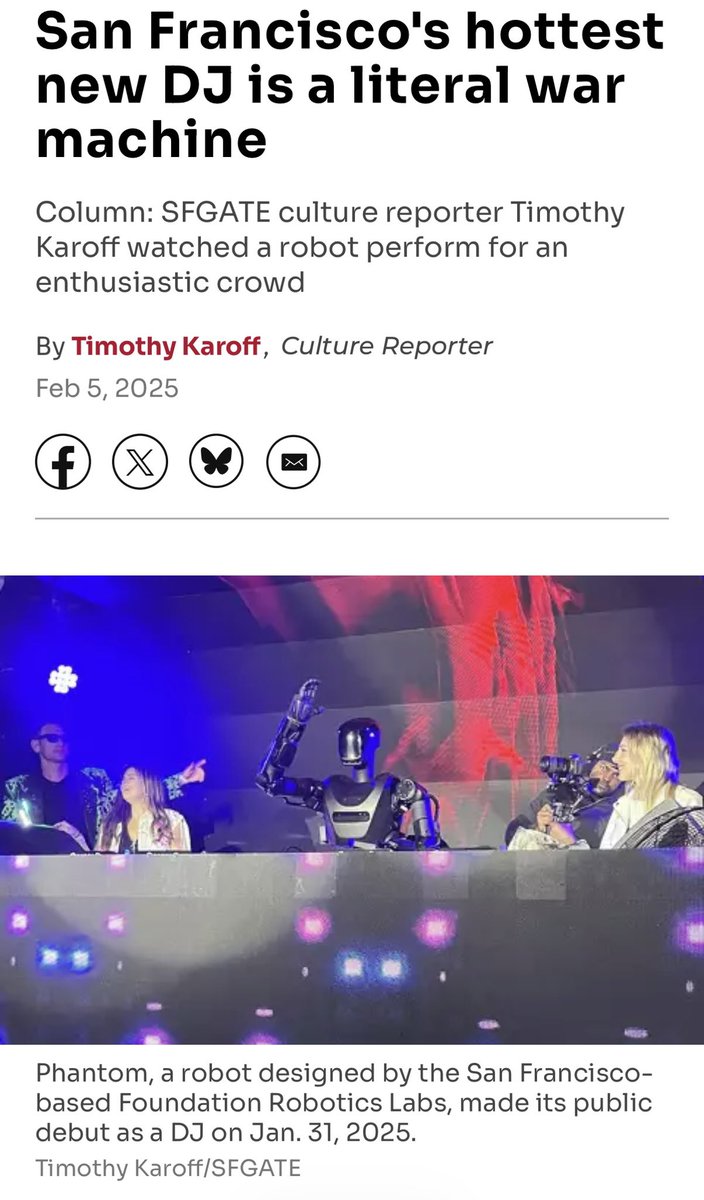 No, Brett. This isn’t the first humanoid robot concert by any stretch of the imagination.
