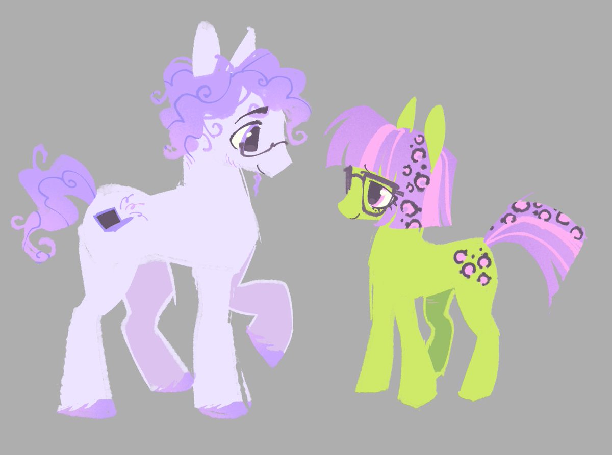 Sketched me and my friend as little ponies