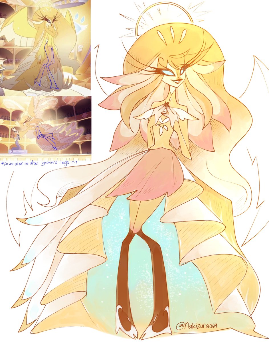 Nakizura069's tweet image. Um...legs? (I love tall woman💛) #hazbinhotelseason2 #speakerofgod