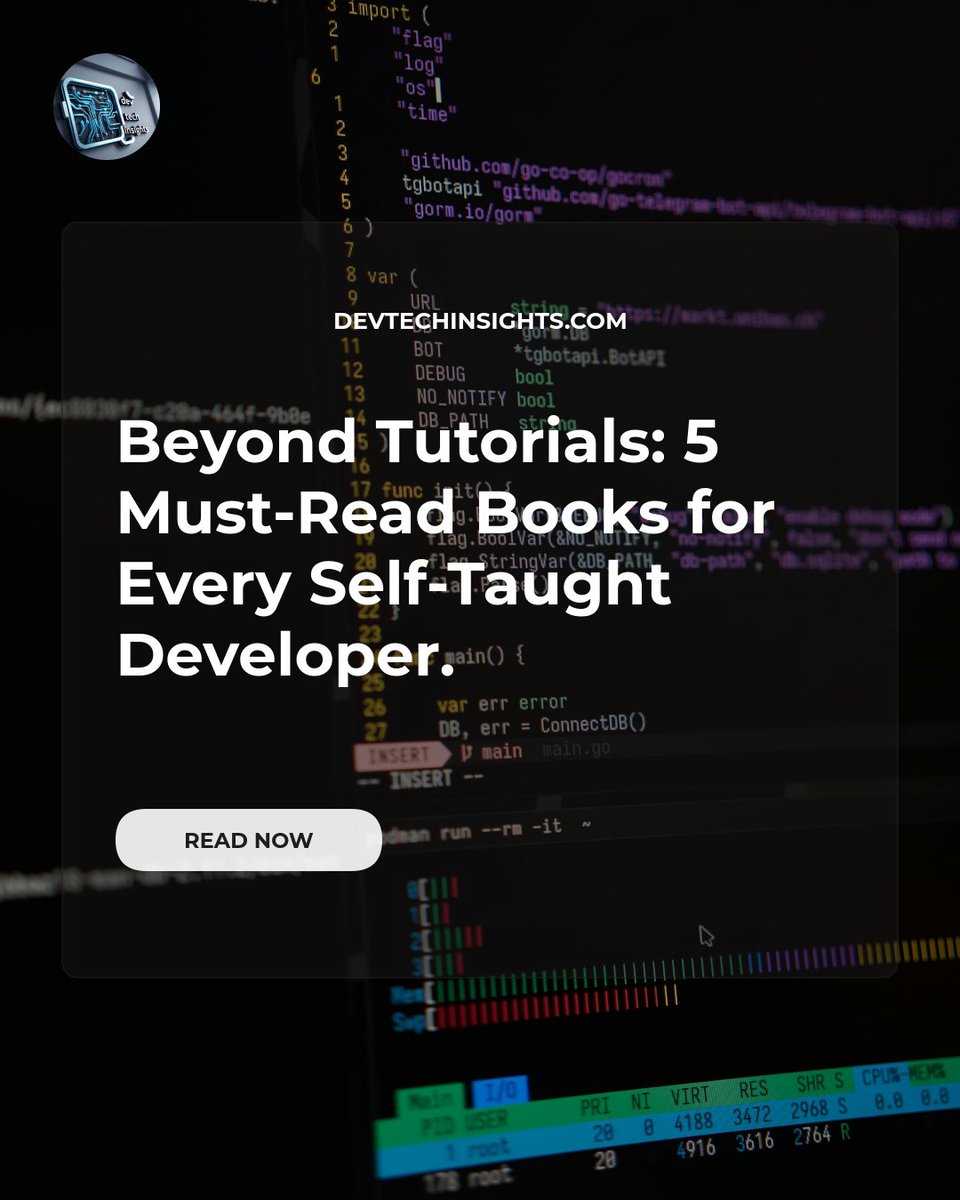 KhansbArkhan's tweet image. Stuck in tutorial hell? 😬 Level up your dev game! 🚀 Beyond just syntax, true mastery needs foundational knowledge. We&apos;ve got the 5 books that’ll ...

See the article:
devtechinsights.com/dev-books/

#SelfTaughtDev #CodingTips #TechReads #LearnToCode #DevOps #Programming