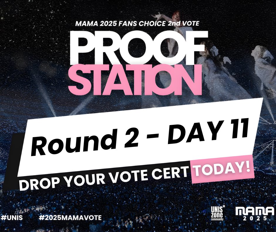 [ROUND 2] PROOF STATION, DAY 11

This is your designated thread to submit your vote certs for today only (November 9).

📌 SOME REMINDERS:
• Please double-check your vote certs before posting. 
• Let’s avoid duplicates.
• Our mods, admins, and volunteers will collect and count