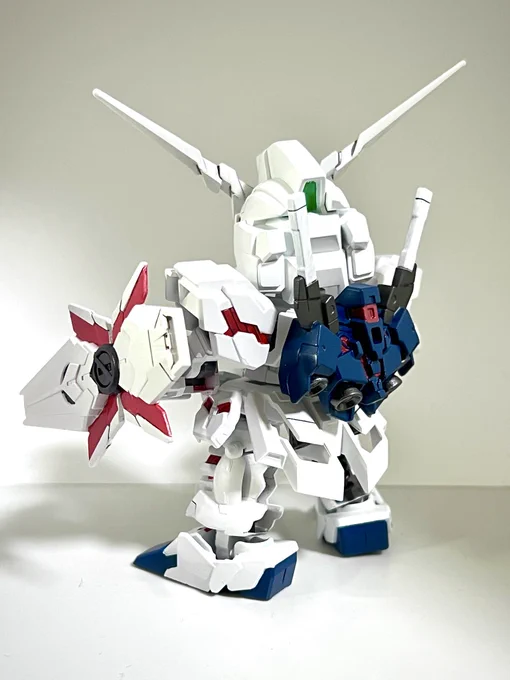 SDガンダム ユニコーン バックパックの塗り分けは結構頑張った #ガンプラ #SDガンダム