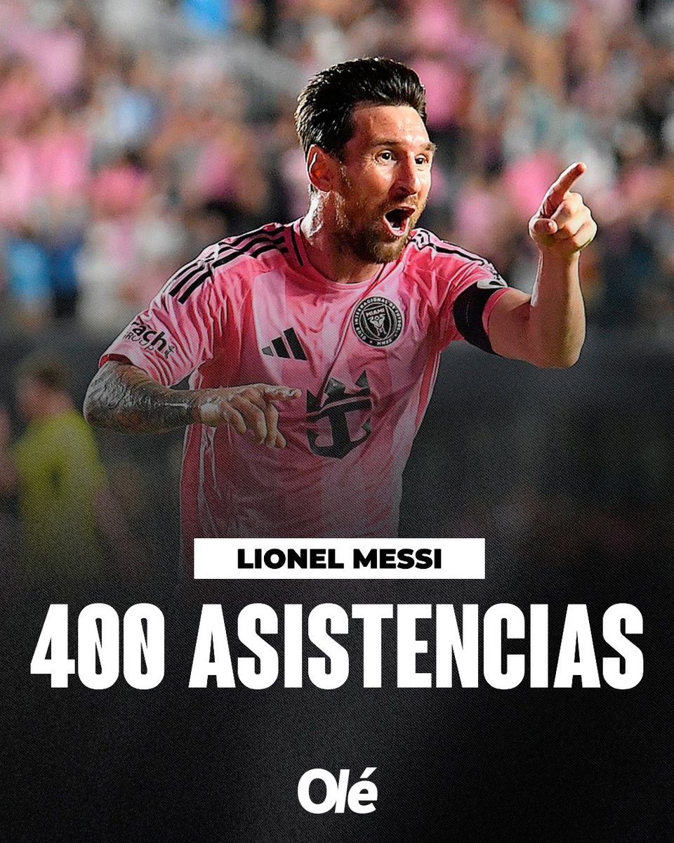 ¡𝐌𝐄𝐒𝐒𝐈 𝐘 𝐒𝐔𝐒 𝟒𝟎𝟎 𝐀𝐒𝐈𝐒𝐓𝐄𝐍𝐂𝐈𝐀𝐒 𝐎𝐅𝐈𝐂𝐈𝐀𝐋𝐄𝐒! 👑🇦🇷

Leo llegó a la tremenda cifra tras la victoria ante Nashville. Histórico.