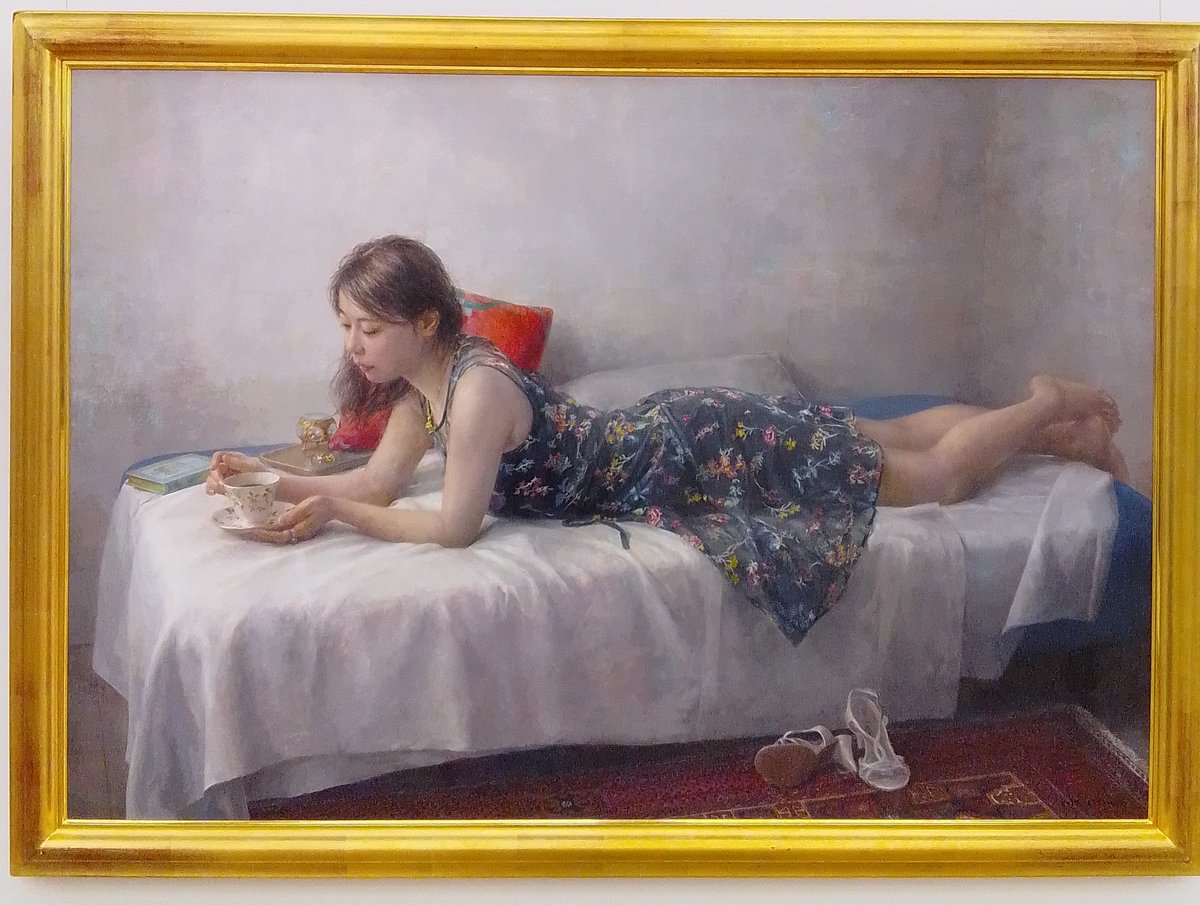 うずを持つ女　額縁入り　絵画　by M.Onishi うずを持つ女 額縁入り 絵画 by M.Onishi うずを持つ女 額縁入り 絵画