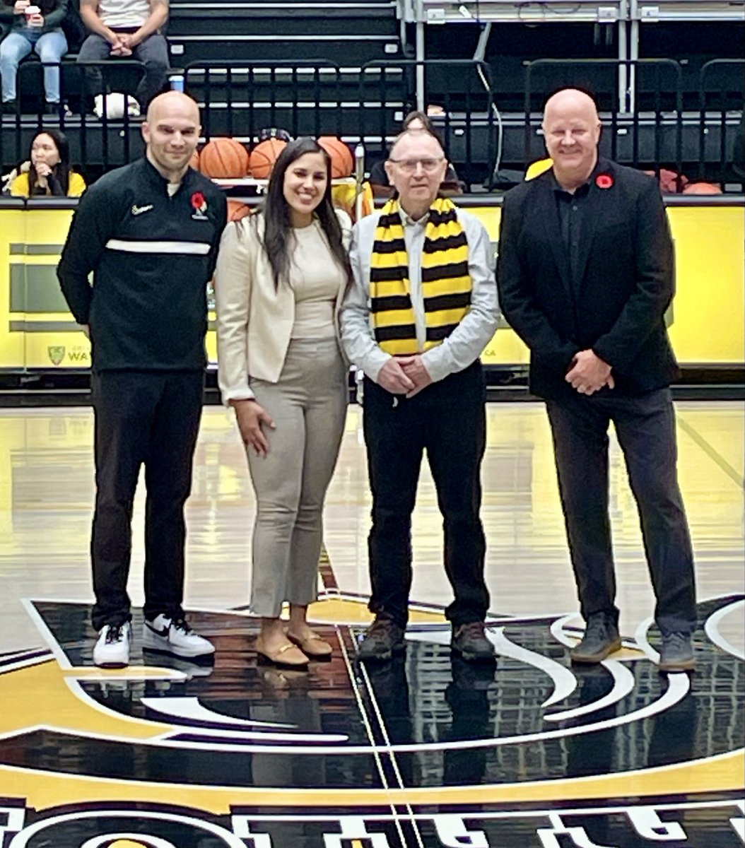 hoopstarscanada's tweet photo. The @WlooWarriors  immortalized @martintimmerman with his own personalized seat tonight in a pre-game ceremony. Martin is a giant in Warriors and USports basketball with his loyalty, professionalism, and tireless work ethic. https://t.co/0VihBTA7ew