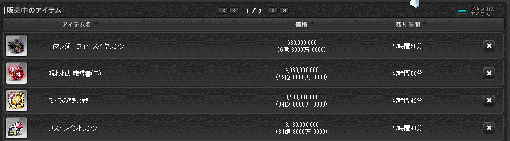 今週のメインのボスの戦利品がすごかった、4連続で光ったときはちびるかとおもった…買ってねｗ