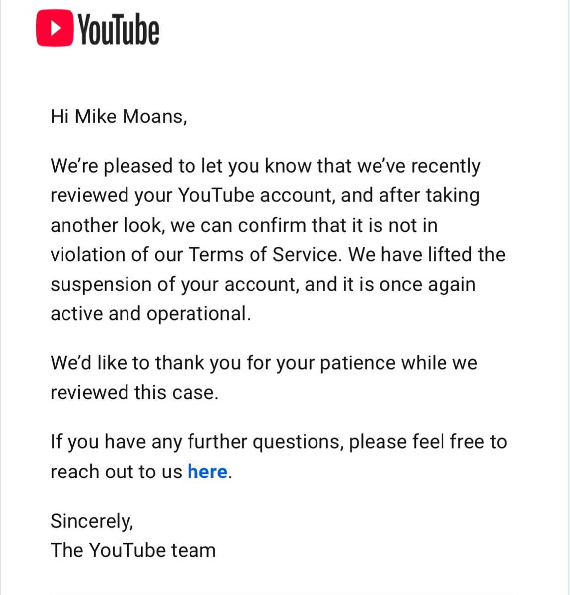 It’s 3:29 so will do a proper thank  you tomorrow 

But <a href="/TeamYouTube/">TeamYouTube</a> thank you for righting this