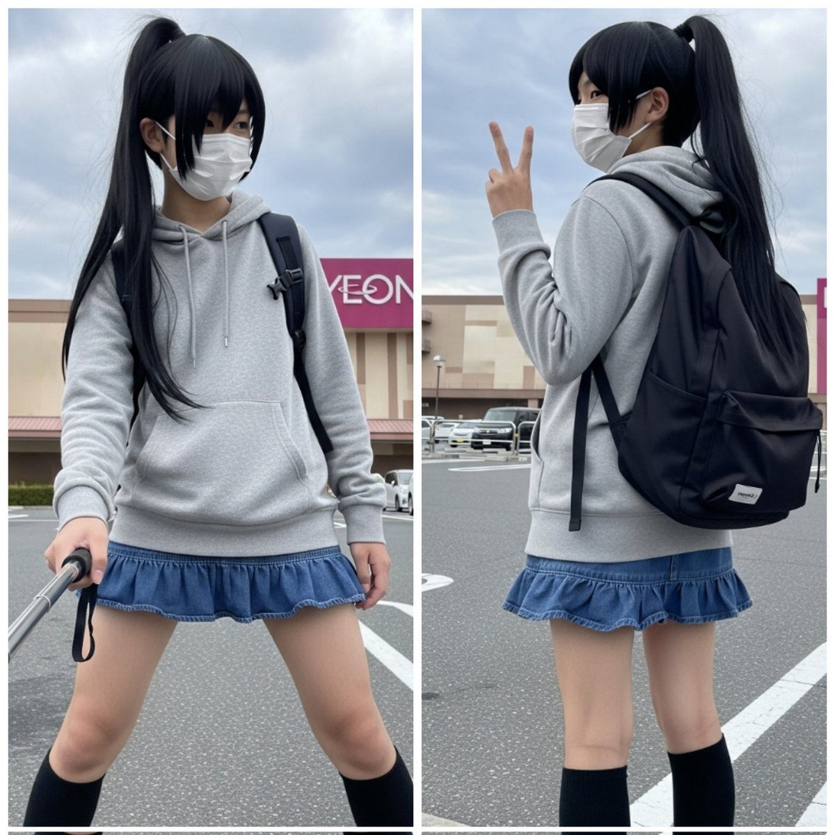 rin_20050803's tweet image. 前に使ったセミロングのウィッグをアイロンかけて両サイド切って、ポニーテールにしてみた( *´꒳`*)
結構蒸し蒸しするから夏場は無理だ〜(›´ω`‹ )