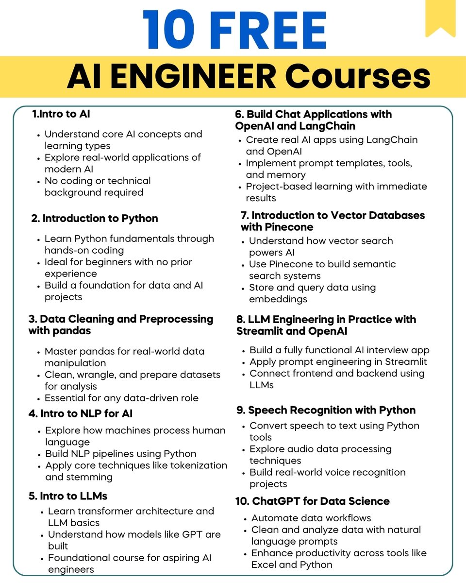 Ai_Tech_tool's tweet photo. Stop watching others grow with AI — start your own journey.

You now have 15 days of free access to one of the most trusted AI & Data learning platforms worldwide.

✅ 117+ expert courses
✅ Real projects & certifications
✅ Used by 2M+ learners globally

No card. No spam. Just pure career growth.

Follow me → Comment “Send” → Retweet & Bookmark

#AIandDataLearningChallenge