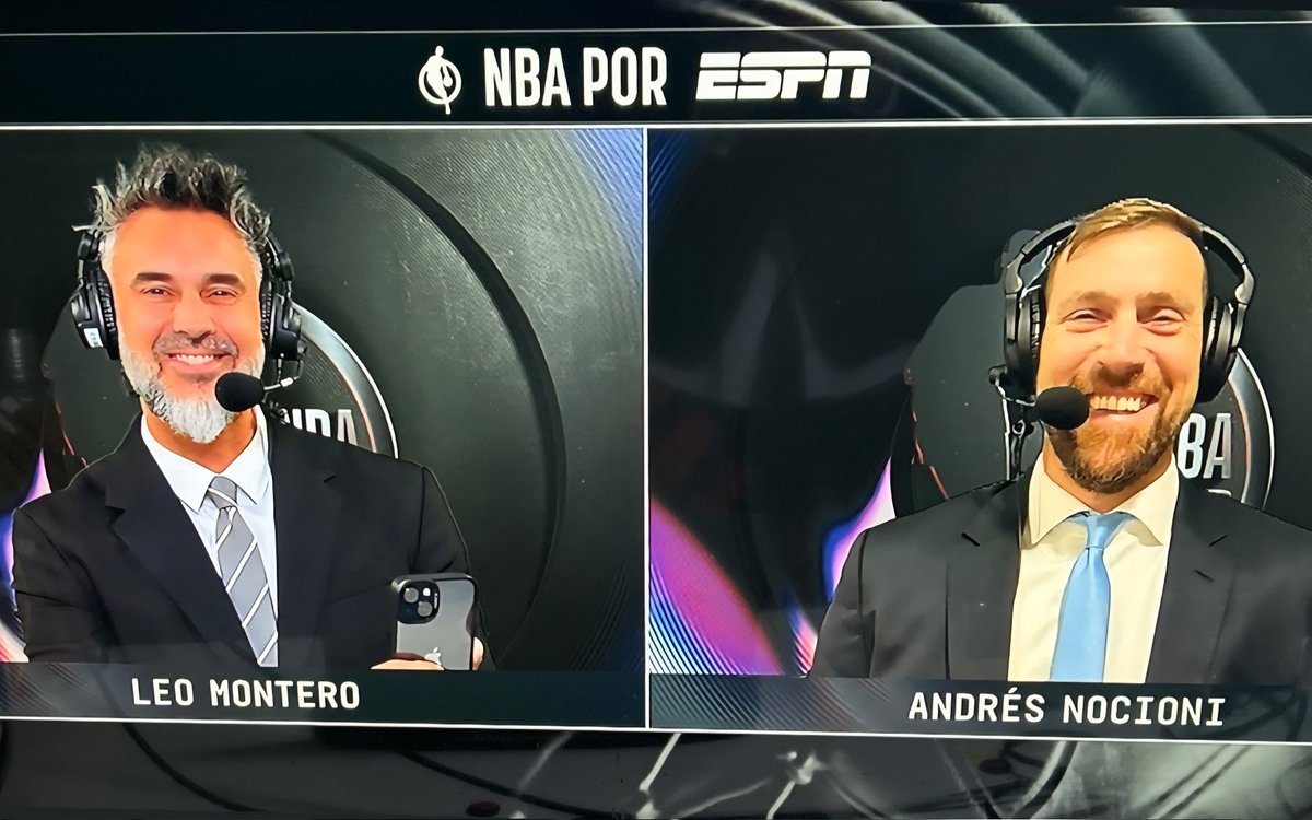 #NBAxESPN 🏀
<a href="/SoyElChapu/">Andrés Nocioni</a> <a href="/soyleomontero/">Leo Montero</a> 
#modaconaltura #masdeunmetronoventa #hombresaltos #generaciondorada
