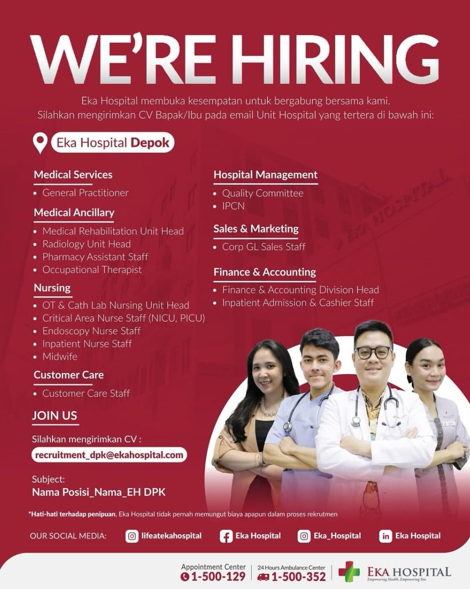 magnecareer's tweet image. #LokerPam - Eka Hospital