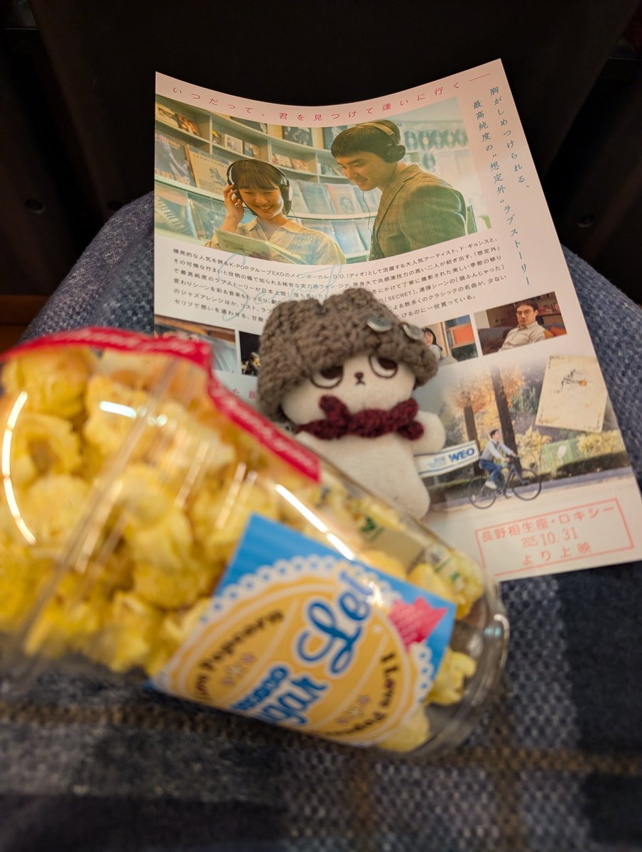 映画館で観る最後のシークレットメロディ
長野ロキシー2さんの劇場のレトロな雰囲気、どことなく懐かしい匂い、軋む椅子の音、ユジュン、ジョンアの感情にがっつり移入しました
イニの言葉、ほんとに声がいい
少し切ない、でもすごく優しい気持ちになれました
また違うドギョンスに会いに来たい🥰