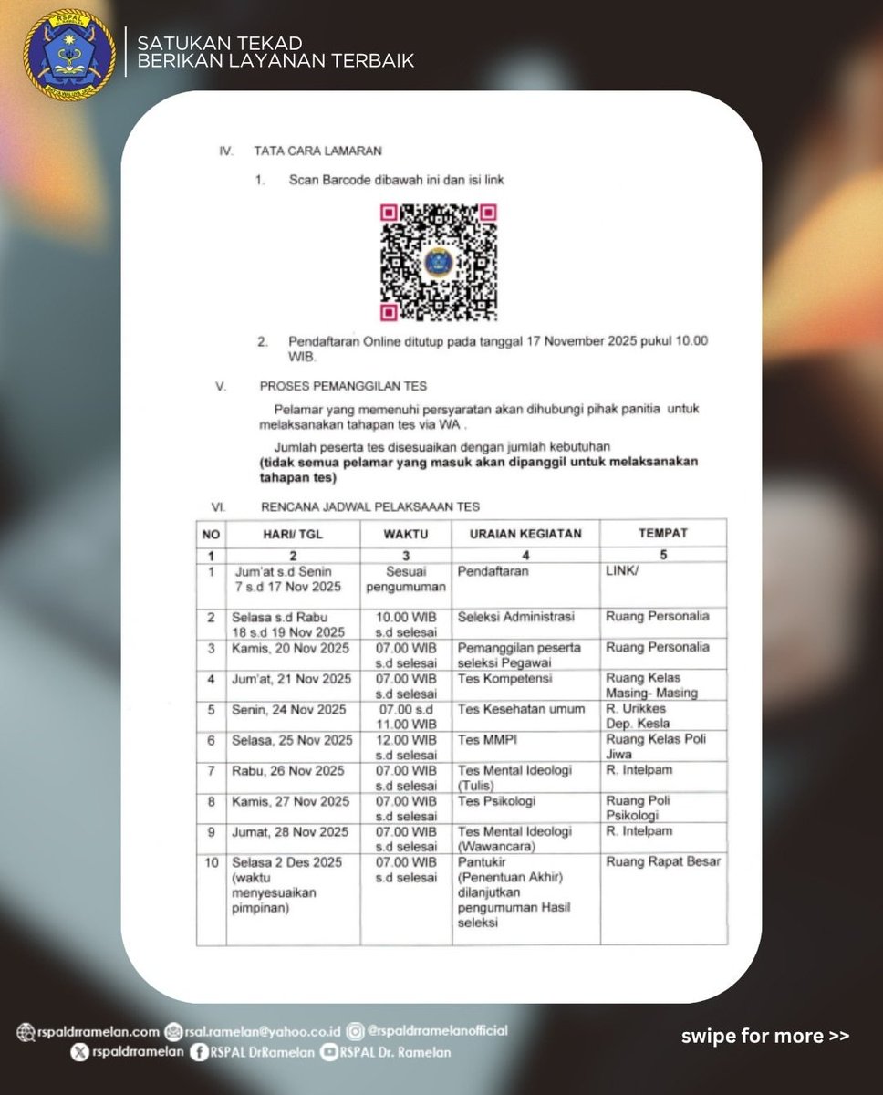 magnecareer's tweet image. #LokerPam - RSPAL dr. Ramelan - Surabaya - (1)