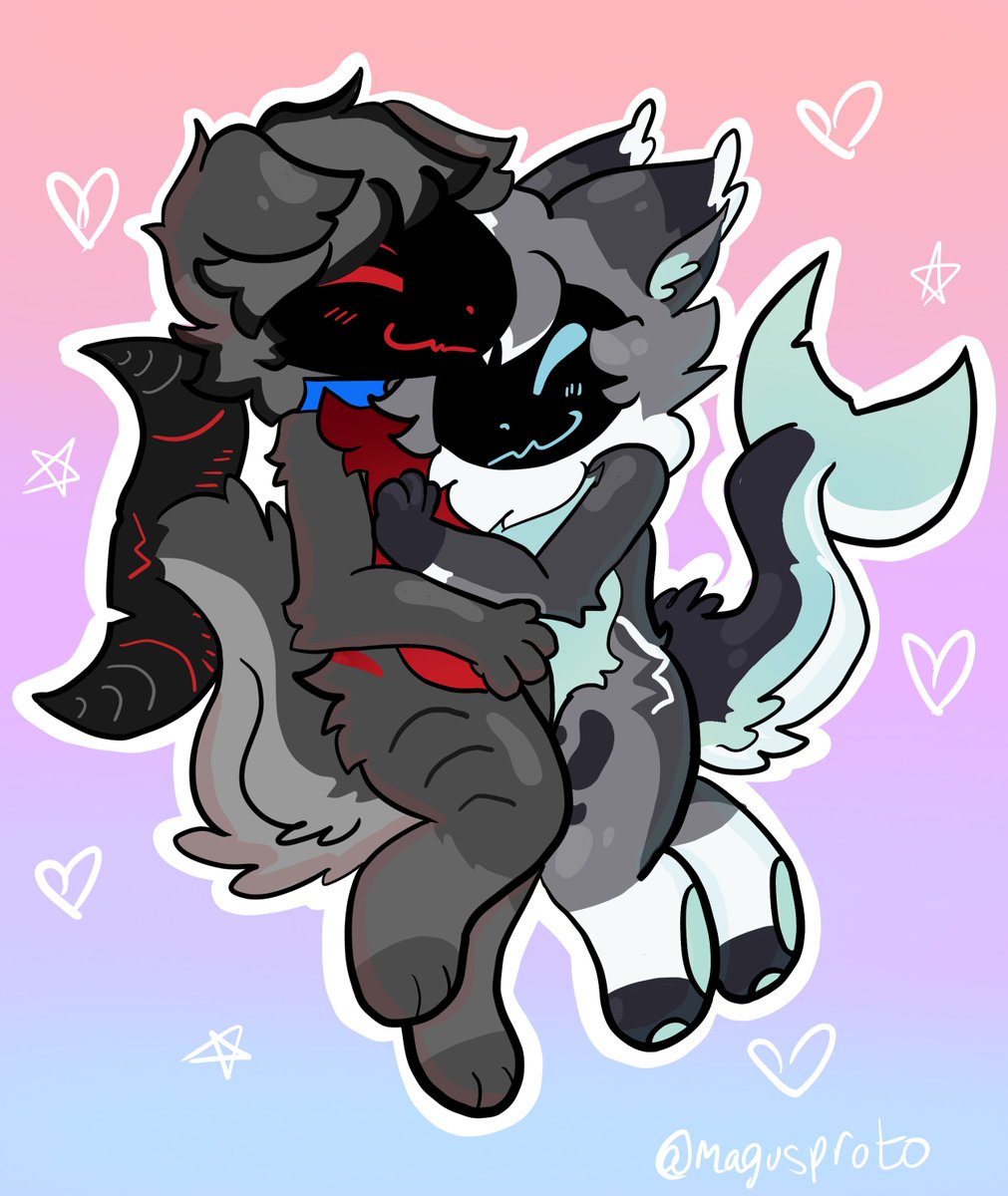 cute shark protos cuddling! very silly and cool
comm for <a href="/LiteKitsune/">LiteKitsune🦈🦊</a>