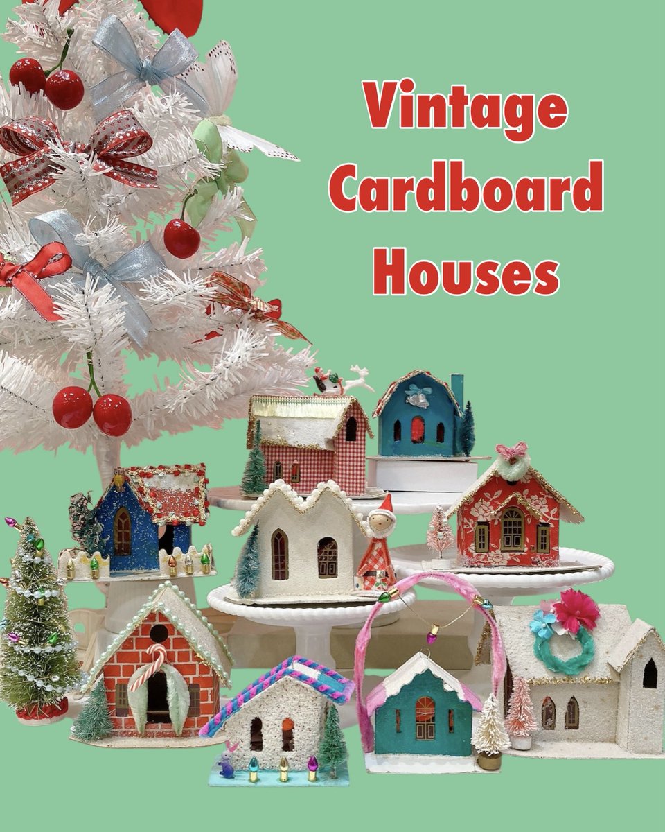 harajukudeco's tweet photo. 【Vintage Cardboard House】
1950's
日本で作られアメリカへと渡った小さなお家
“Cardboard House”
レトロな色使いと手作り感がたまらなくかわいいクリスマス飾りは、
アンティーク市場で大人気のコレクターズアイテムです*
#ラフォーレ原宿
#紙のお家
#CardboardHouse https://t.co/h6s8SZc1Kv
