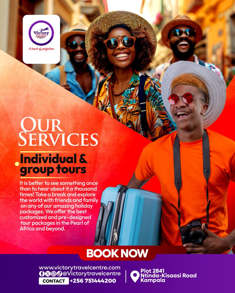 Whether your seeking adventure, relaxation or cultural experiences, we have the perfect package for you. From tailor made itineraries to ready to go holiday deals, we make travel effortless and enjoyable in Uganda and across the globe.
#grouptours #adventure #travel