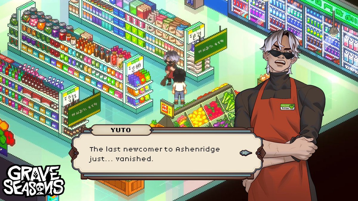 perfectgarbo's tweet image. Howdy #PitchYaGame! ✨

We’re making a murder mystery farming sim where you play an ex-con dealing with the horrors of a small mountainside town.

Killers, romance, farming, horror and a world that changes based on your actions… or lack there of.

Grave Seasons releases in 2026!