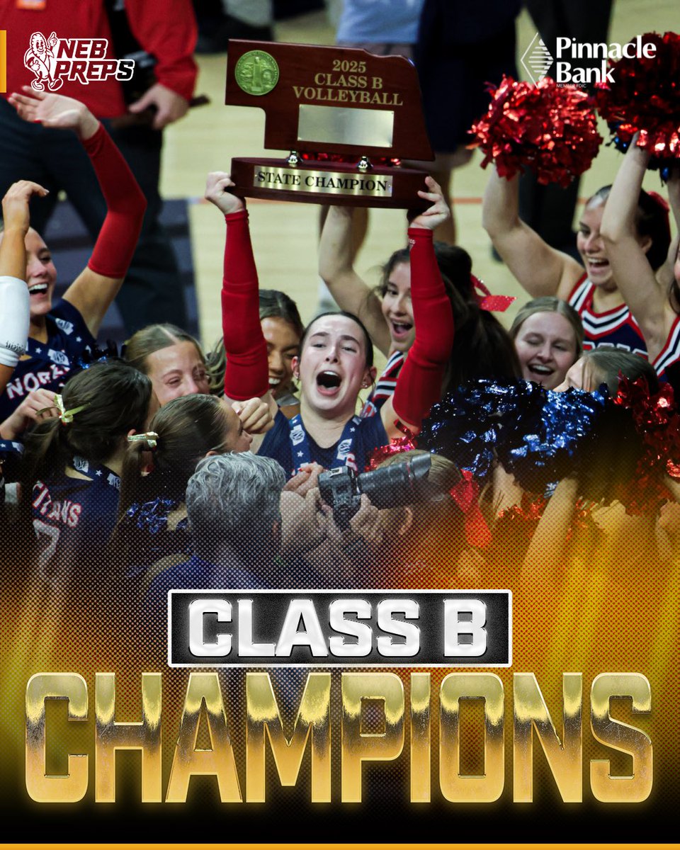 TITANS TAKE THE THRONE 👑

No. 1 Norris defeats Elkhorn North in four sets for its second Class B title in a row. 

#nebpreps | <a href="/pinnbank/">Pinnacle Bank</a>