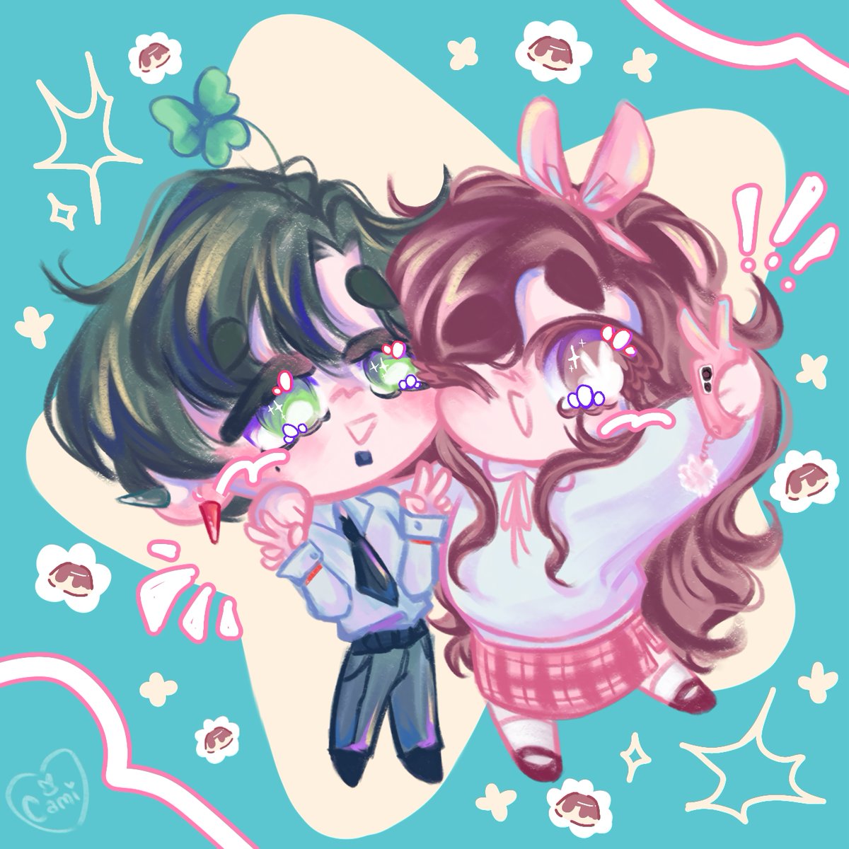 Hoy fue un mal dia, pero...

Dibujo de mi amistad! <3
@/doyeo3624

#digitalart #ocart