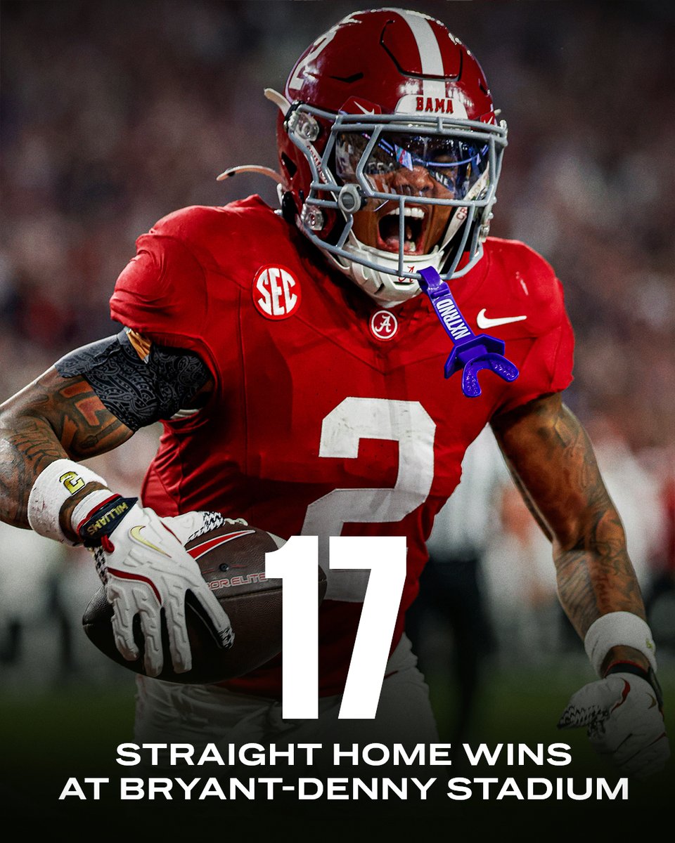 SECNetwork's tweet photo. THE CRIMSON TIDE CONTINUES TO ROLL AT BRYANT-DENNY 🐘

📸 @AlabamaFTBL https://t.co/yhyjmp7Pd6