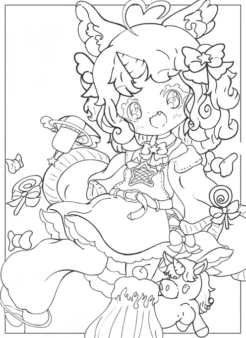 Googleのジェミニに塗り絵にしてもらったよー!
塗ったらリプ欄に貼ってー!
#塗り絵 