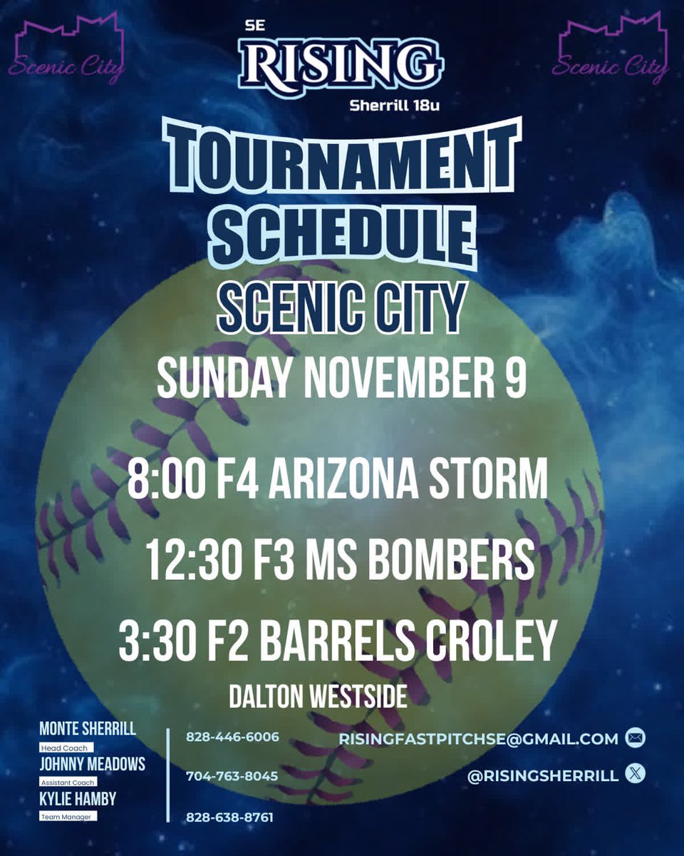 SCHEDULE CHANGE!! last day of scenic city!!! <a href="/UGACoachTony/">Tony Baldwin</a> <a href="/Syd_finch/">J.T. D’Amico</a> <a href="/MikeDavo17/">MIKE DAVENPORT</a>