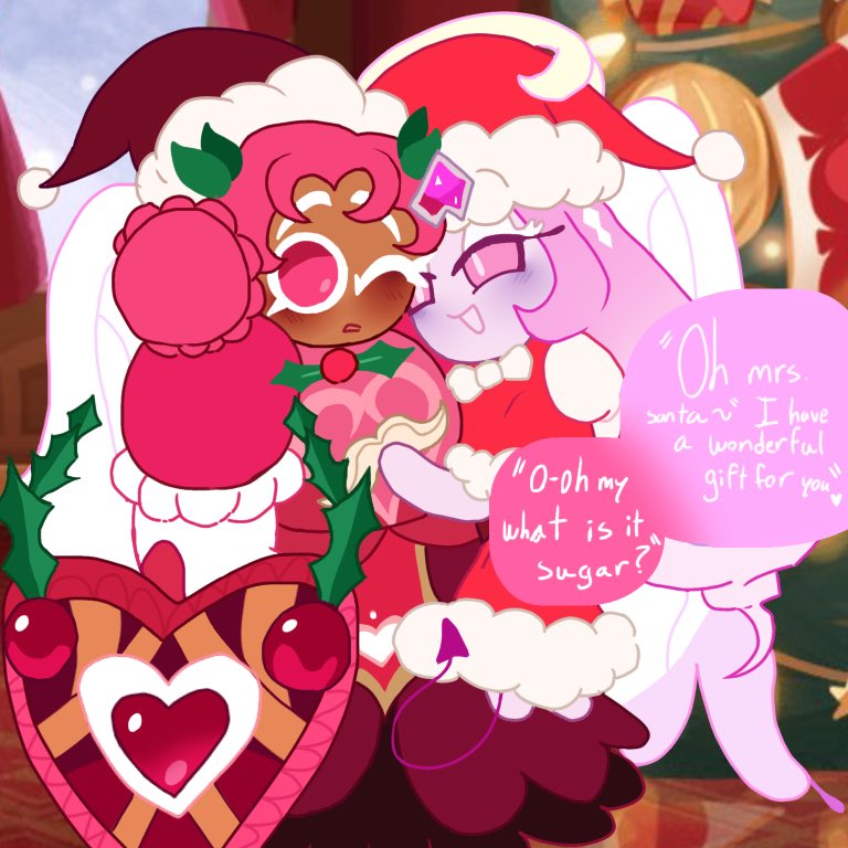 Meme4Luna's tweet photo. “A merry Christmas couple!!” - comic dub 1/2 

ETERNALHOLLY HIT!! :3

#eternalholly #eternalsugarcookie #hollyberrycookie #ship #crk https://t.co/KMNMcy108T