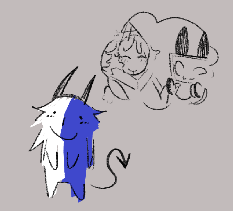 DecayingCrows_'s tweet photo. i keep seeing @prntzo 's little guy on my time line or smthing, but it brings me great joy ( i cant draw 11808 or bunny Veeronica correctly </3 ) https://t.co/pj9MIPppWA