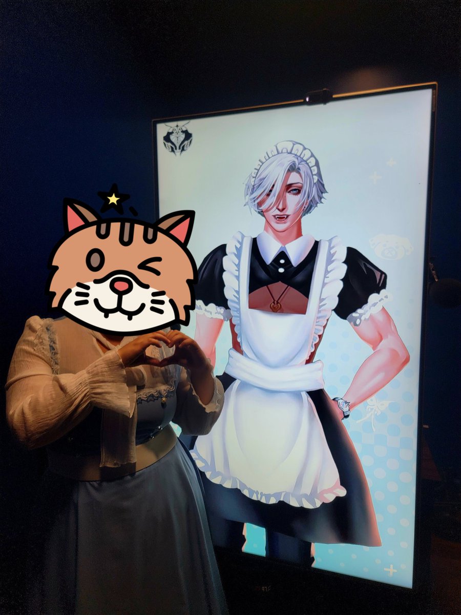 NJade0713's tweet photo. Glad to have met my kamioshi especially in a maid dress~ ///

Happy to have joined the birthday celebration @/AsayoruCafe with all the pupals! Also thank you to the maids &amp; staff for making this possible. Happy birthday sensei! 🦋💙
#CuuBidet #BdayButterflies2025 https://t.co/b4i4GVoH4n