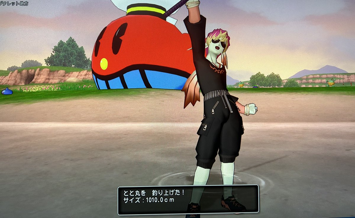 Riku3_games's tweet photo. 1本の竿で2匹のピッタリ賞釣れてビックリ！
でも、1回貰ってるから何も貰えなかった…
今回リクで3回もピッタリ賞釣れてる💦
他の人に分散して欲しい🥺
次デカいの釣れたら写真撮るからって着替えたら違う意味写真撮れた😅 https://t.co/v8B3jRQdt3