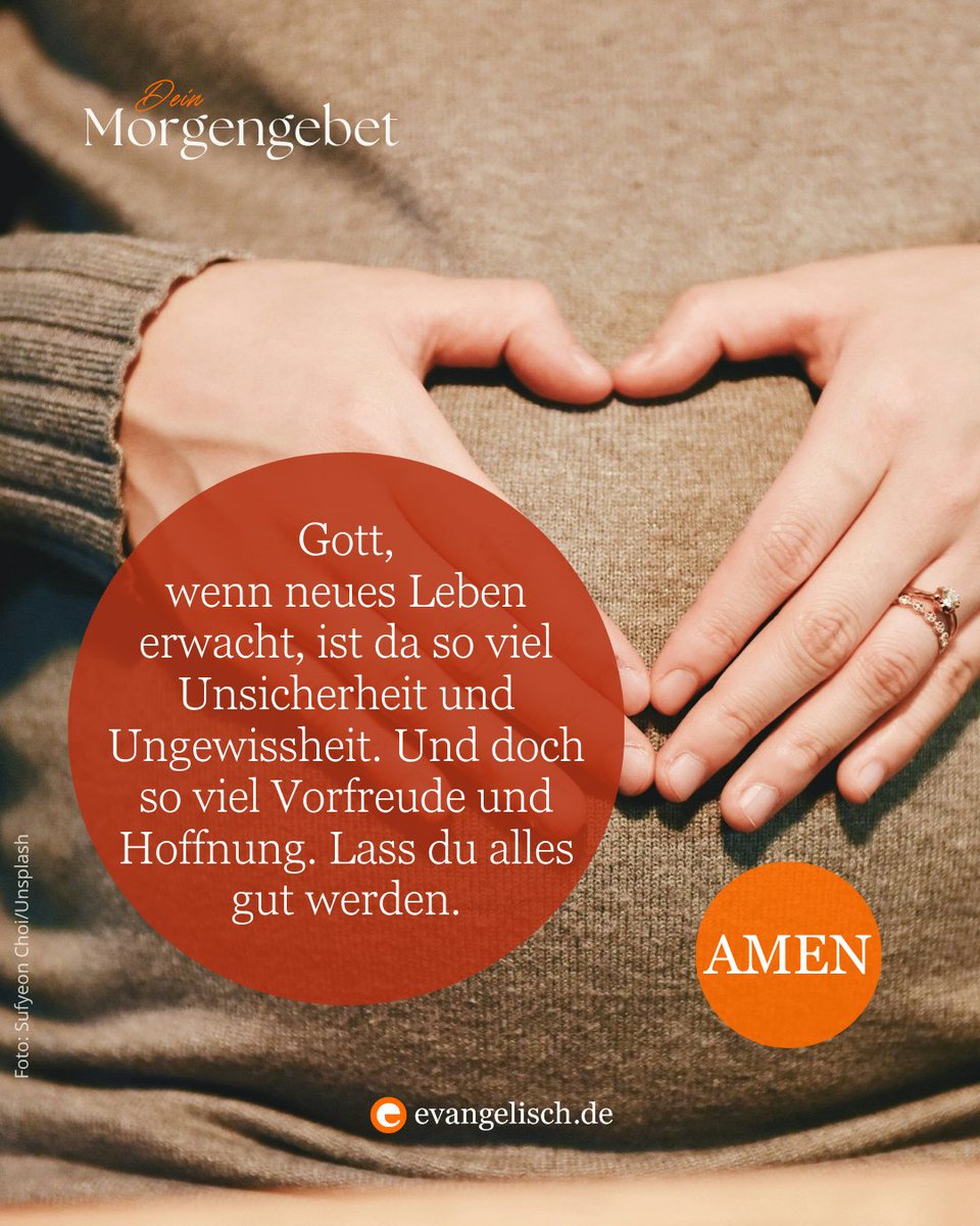 evangelisch_de's tweet image. Unser heutiges #Morgengebet 🧡  Gott, wenn neues Leben erwacht, ist da so viel Unsicherheit und Ungewissheit. Und doch so viel Vorfreude und Hoffnung. Lass du alles gut werden. Amen.🙏