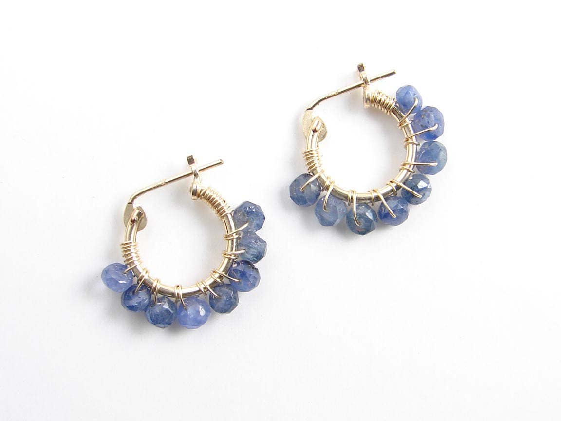 JewelryByMikako's tweet image. September Birthday ~ Small Sapphire Hoop Earrings ~ 14K Gf Hoop Earrings ~ Wire Wrapped Natural Sapphire Rondelle Beads ~ 10mm or 12mm tuppu.net/3debc14c  #SmallHoop